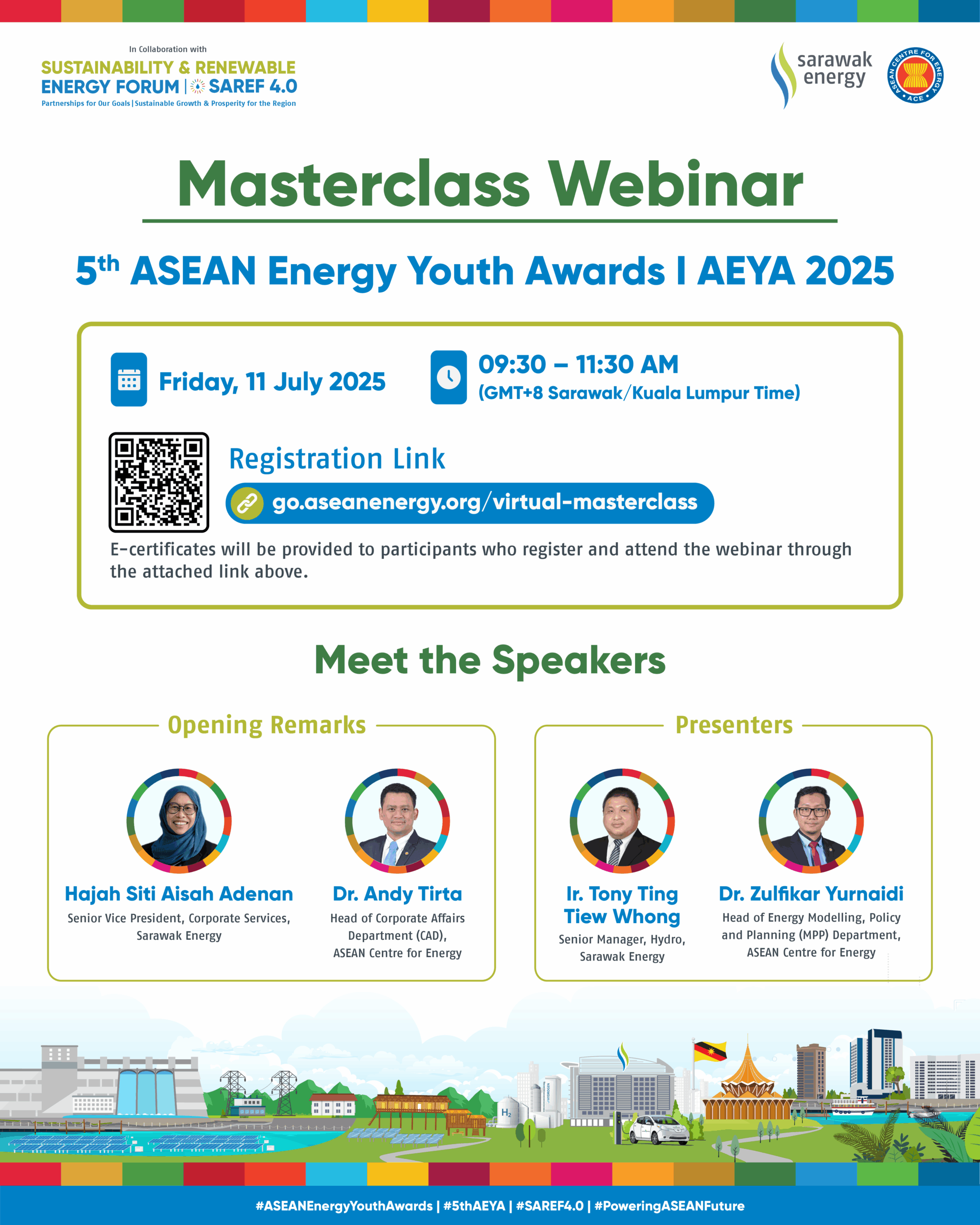 Masterclass Webinar Details - Speakers and QR Code